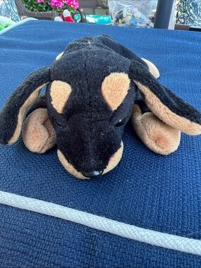 Ty Beanie baby Black and Tan Dog Plush Stuffed Animal